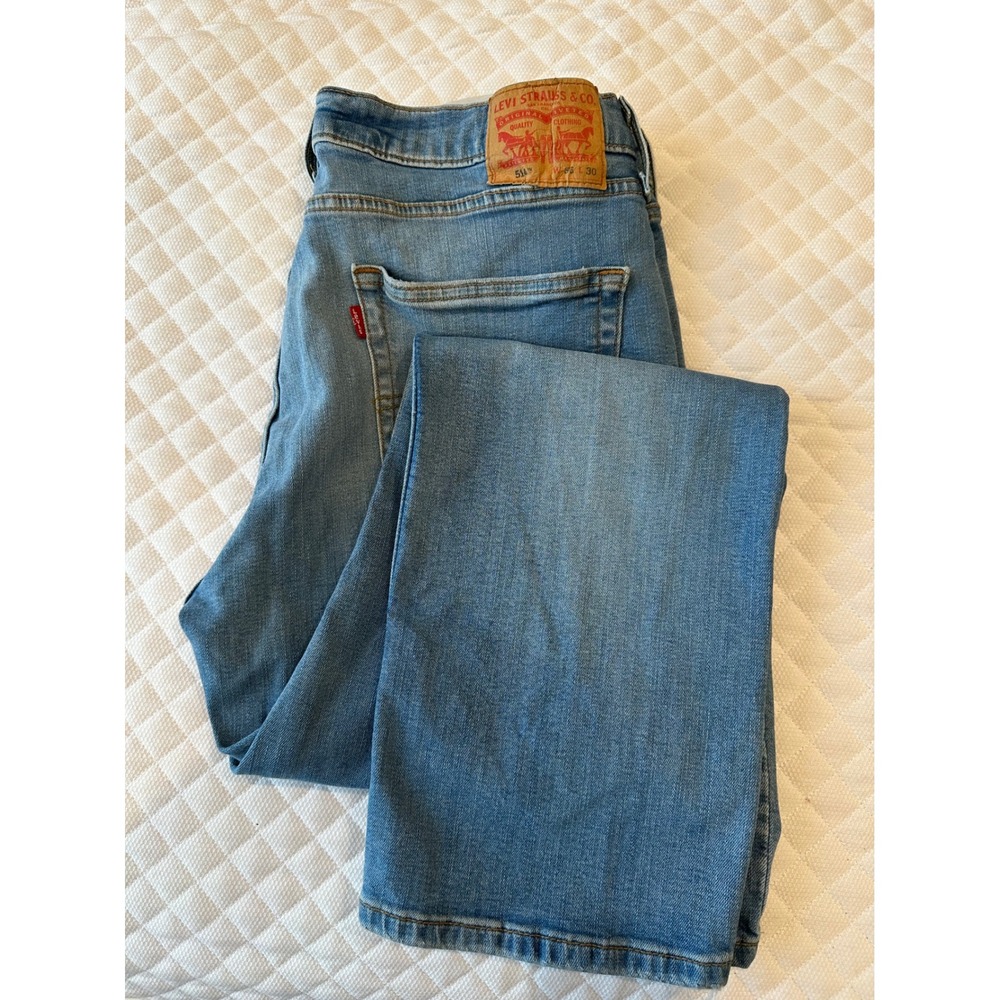 Levi 511 Slim Fit Jeans Mens 36x30 Light Wash Blue Denim Pants